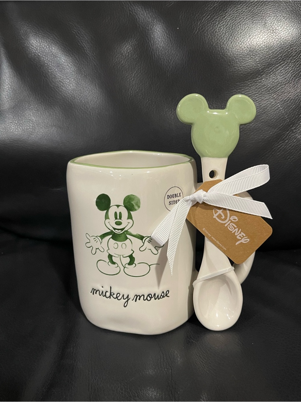Rae Dunn Disney Mickey and Minnie Mug with Spoon